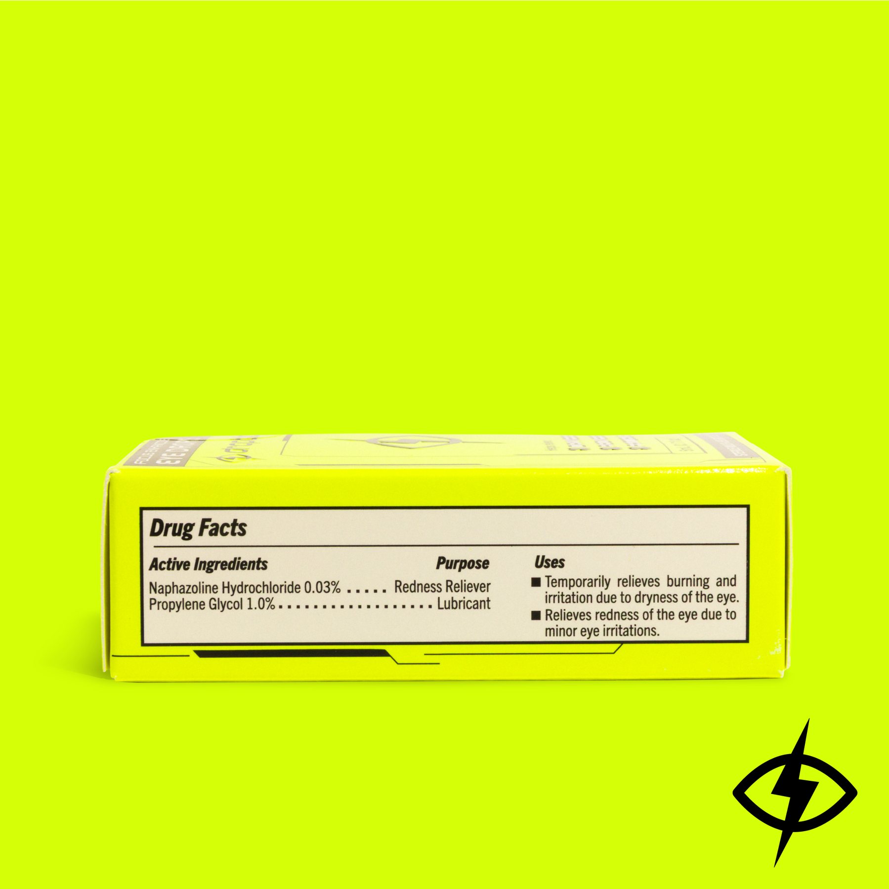 Droptics Drug Facts side panel