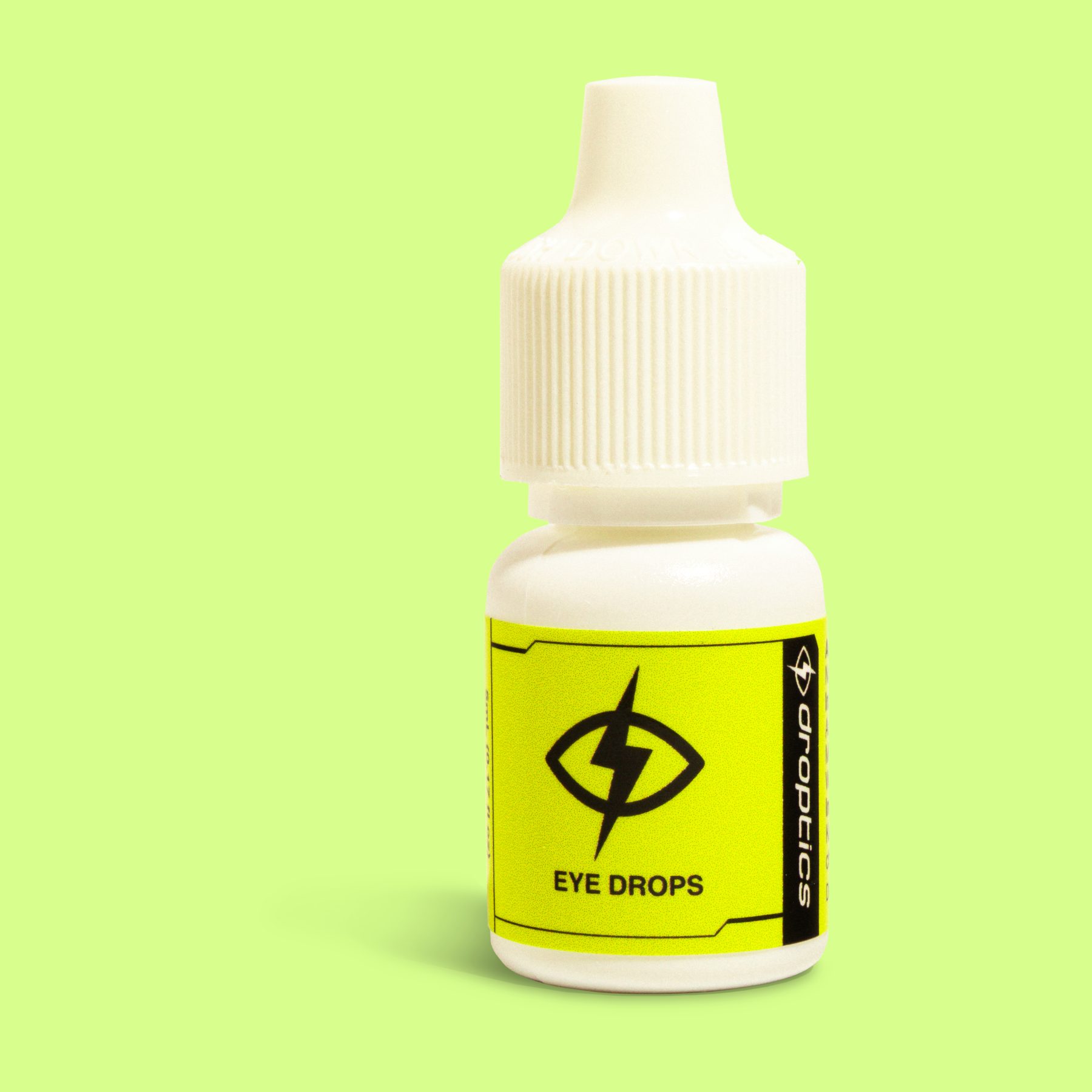 Droptics packaging — box and bottle