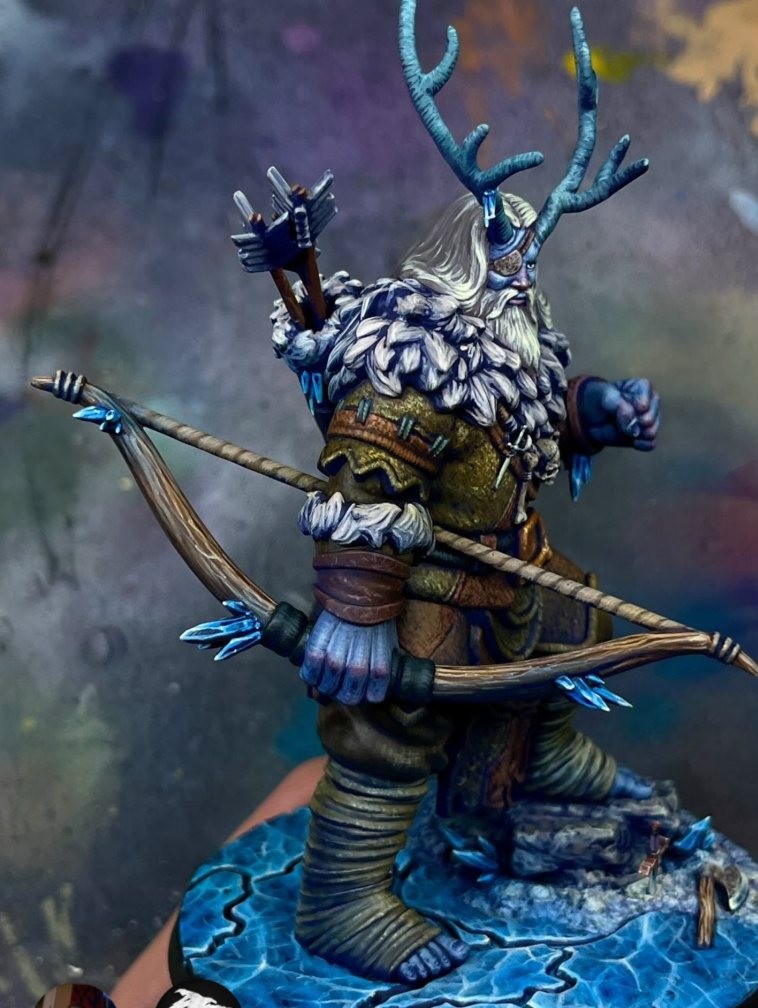 Bjorndoom — frost giant archer miniature, painted by @stan.v_painting