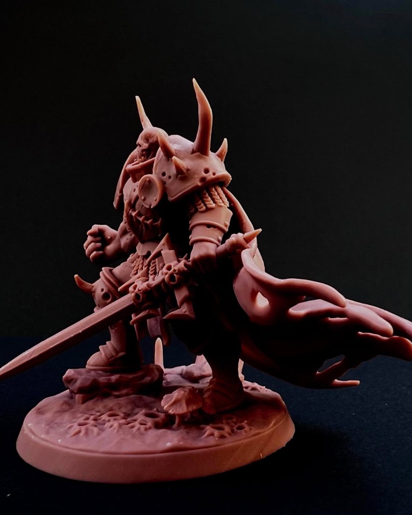 Rotmage — necromancer knight miniature, resin master, sculpted by @wolf.miniatures
