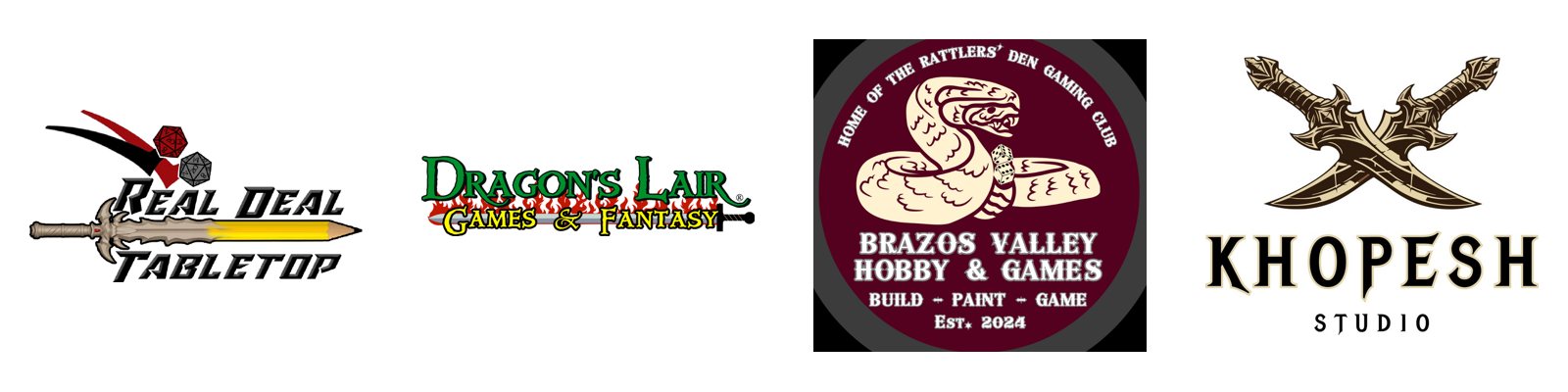 Stockists: Real Deal Tabletop, Dragon’s Lair Games & Fantasy, Brazos Valley Hobby & Games, Khopesh Studio